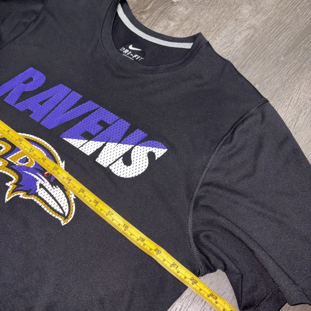Baltimore Ravens Nike Dri Fit T Shirt Mens Large Black NFL Equipment Training